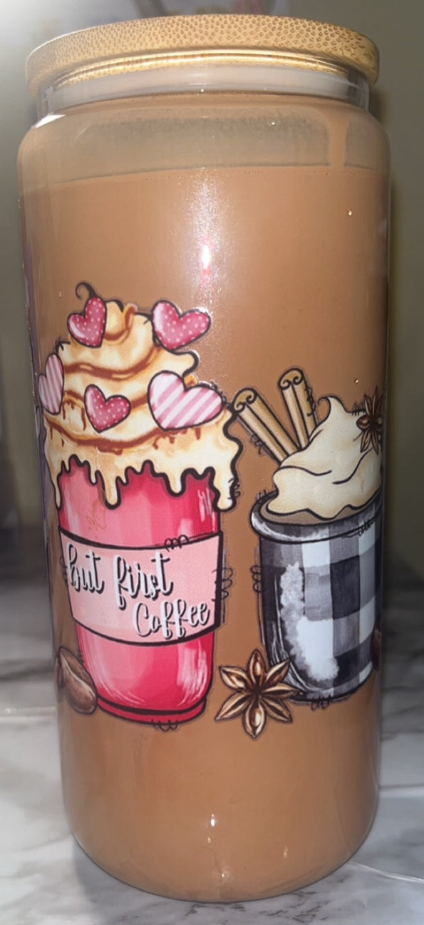 But First...Coffee - 16 oz "coffee" snowglobe cup