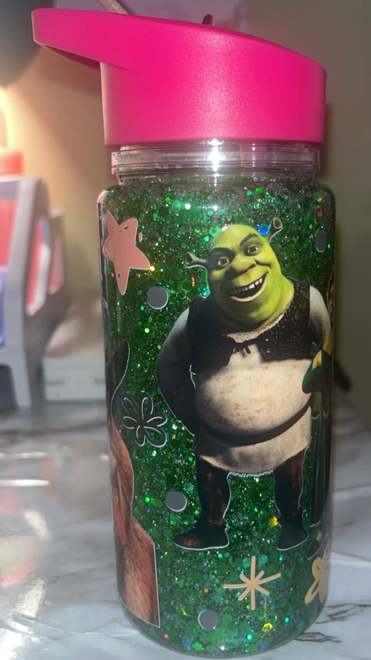 Shrek - 10 oz Acrylic Snowglobe Kids Water Bottle