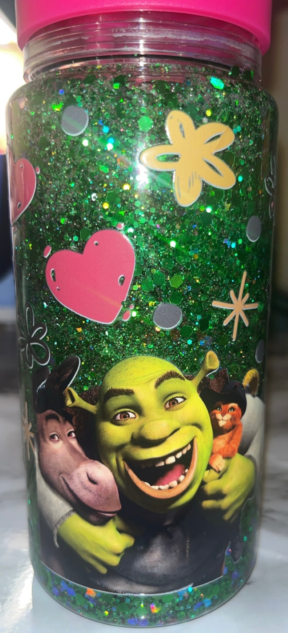 Shrek - 10 oz Acrylic Snowglobe Kids Water Bottle