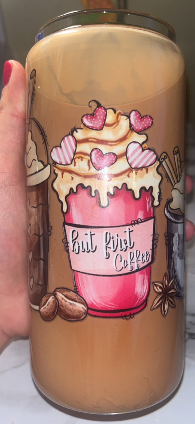 But First...Coffee - 16 oz "coffee" snowglobe cup