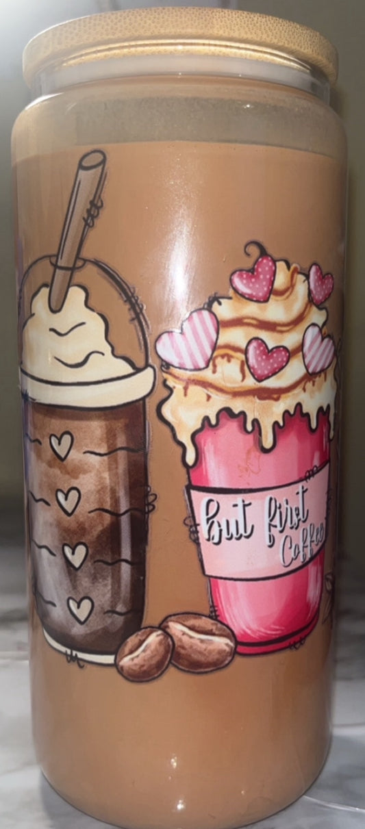 But First...Coffee - 16 oz "coffee" snowglobe cup