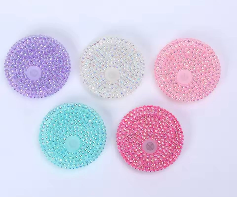 White Rhinestone Lid