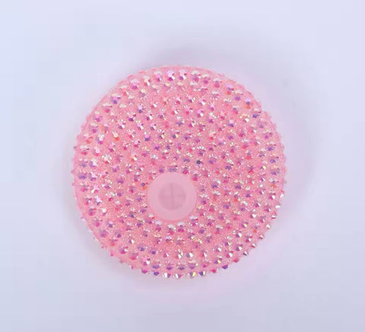 Light Pink Rhinestone Lid