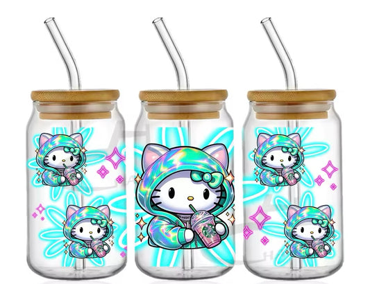 Hello Kitty drinking Starbucks